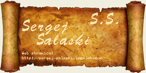 Sergej Salaški vizit kartica